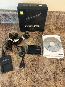 Nikon Coolpix S50 | 7MP, 3x Optical Zoom w/ Charger | Black For Parts As Is - Picture 1 of 7