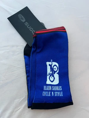 Sugoi унисекс Sub Cycling носки Blazin седла размер средний синий новый с Ярлыками - Изображение 1 из 4