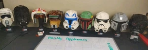 Lote de 9 cascos LEGO Star Wars (Storm Trooper, Darth Vader, Capitán Rex, Princesa  - Imagen 1 de 19