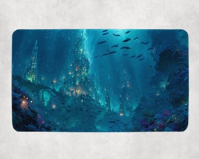Tribal Merfolk Themed Playmat – Kawaii Anime Style Gaming Mat for MTG/TCG - Image 1 of 4