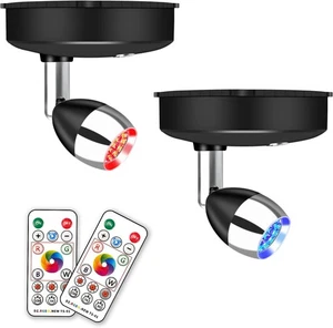 RGB Spotlight, Mini LED Accent Battery Operated Lights with Remote, Dimmable Spo - Picture 1 of 5