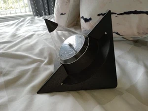 Reloj Estilo Sputnik Era Espacial Negro Punta Acrílico Cara Esfera Espejada De Colección - Imagen 1 de 12