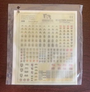 VERLINDEN PRODUCTIONS 605 - US UNIFORM BADGES WWII- Present RARE 1/35 DECAL SET - Picture 1 of 1