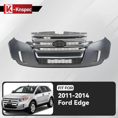 2011-2014 Ford Edge Front Bumper Cover with Grille Assembly-Primed Complete Set - Image 1 of 4