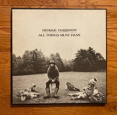 George Harrison All Things Must Pass 3-LP Apple Records 1970 Press w/ Poster VG+ Foto 1 de 4
