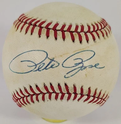 PETE ROSE FIRMADO ONL LIGA NACIONAL CHARLES FEENEY BÉISBOL FUTURO SALÓN DE LA FAMA Foto 1 de 2