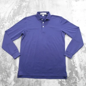 Holderness & Bourne Shirt Mens Small Navy Blue Abbott Long Sleeve Golf Polo - Picture 1 of 18