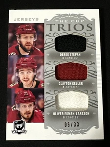 2018-19 The Cup Trios Jerseys Stepan/Keller/Ekman-Larsson Arizona Coyotes - Picture 1 of 3