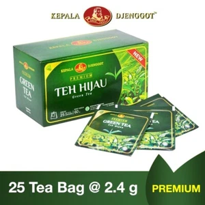 1 Box Kepala Djenggot Teh Hijau Premium Indonesia Green Tea (25 Tea Bag @ 2.4 g) - Picture 1 of 2