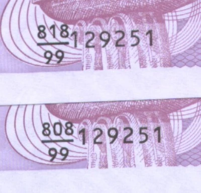 Ukraine Lot 2 pcs 1000 Karb 1992 Pick 91r UNC Replacement with one #129263 - Image 1 of 4