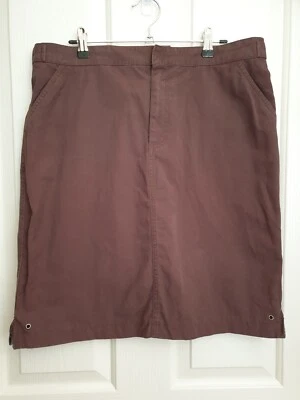 Vintage 90s Y2K Miss Shop Chocolate Brown Cargo Skirt Size 14 - image 1 of 4