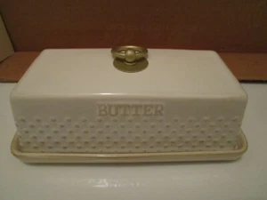 Better Homes & Garden 2 tlg. Bauernhaus Butterdose mit Metallring auf Deckel GRATIS SH - Bild 1 von 12
