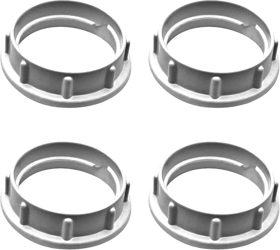 4 Pcs Lamp Shade Rings White Aluminum Threaded Socket Rings For Medium Base E26 - Image 1 of 2