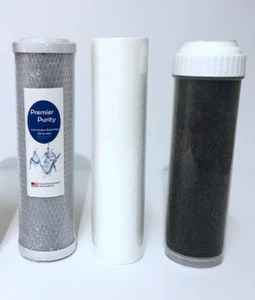 3 AQUARIUM REVERSE OSMOSIS Water Cartridge Filters DI/ Carbon Block/Sediment MBD - Picture 1 of 2