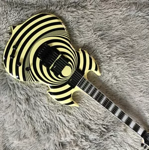 Custom Shop Yellow Chitarra Elettrica Barbarian Zakk Tremolo Bridge Consegna Rapida - Foto 1 di 7