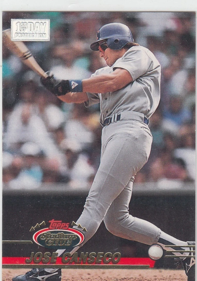 José Canseco Stadium Club 1993 primer día emisión paralelo #499 - Texas Rangers Foto 1 de 1