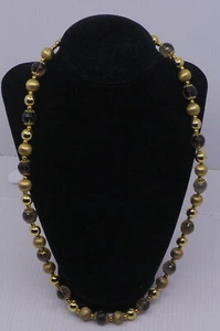 L - VERONESISCHE PERLENKETTE STERLINGSILBER mit GOLDÜBERFANG, 25 ZOLL, AMETHYST - Bild 1 von 8