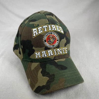 Sombrero Marino Retirado Hombres Talla Única Verde Gorra con Correa Camuflaje Veterano Dominio Rápido Foto 1 de 4