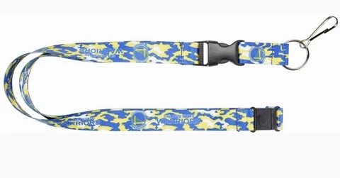 Golden State Warriors Camo Design Breakaway 24'' Lanyard with KeyChain Clip Cover