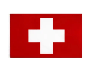 2x3FT Switzerland Swiss Flag Polyester Heavy Duty Brass Grommets Outdoor Banner - Picture 1 of 7