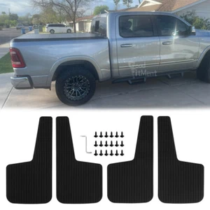 For Ram 1500 2010-2024 4X Rubber Mud Flaps Mudguards Fender Splash Guards Black - Foto 1 di 16