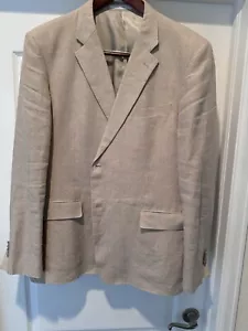 John W. Nordstrom italienischer Leinen Blazer 48 L naturfarben - Bild 1 von 5