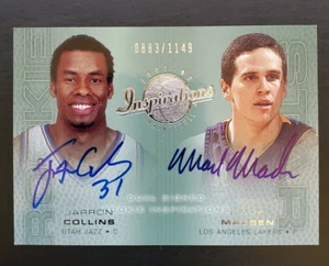 2001-02 Upper Deck Inspirations Jarron Collins/Mark Madsen Dual RC Auto 883/1149 - Picture 1 of 2