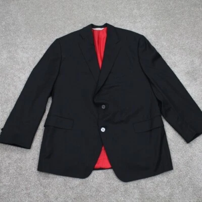 Jaqueta esportiva masculina Samuelsohn 44R preta lã guabelo casaco com 2 botões sem ventilação - Imagem 1 de 4