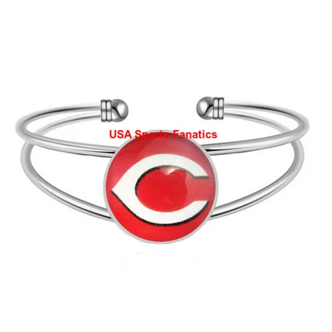MLB - Cincinnati Reds Team Logo Adjustable Bangle Bracelet Cover