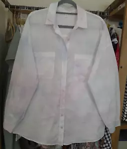 BP Nordstrom Size M Purple Multi Tie Dye Oversized Long Sleeve Women's Shirt NWT - Picture 1 of 9