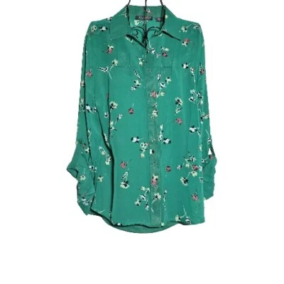 Top floral verde Covington Essentials nuevo con etiquetas talla mediana Foto 1 de 4