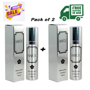 Havoc Silver EDT 75ml/ 2.5fl Oz Atomiseur Perfume Spray For Unisex Pack of 2 - Picture 1 of 9