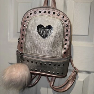 Justice Pebbled Studded Mini Backpack - Rarely Used and Beautiful - Picture 1 of 7