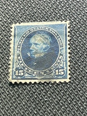Antigua estampilla de Estados Unidos Scott #227 Henry Clay USADA cuatro márgenes débil cancelación Foto 1 de 2