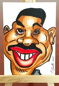 CHRIS ZANETTI Original Drawing ACEO Art Card WILL SMITH Portrait Signed COA
