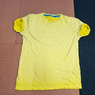 Stains* Superdry Shirt Medium Neon Yellow The Orange Label T-Shirt Mens Roll U9 - Image 1 of 4