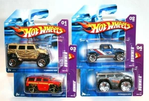 2007 Hot Wheels Hummer Set of 4 Hummers 1/64 Short Cards - Picture 1 of 10