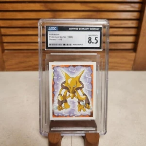 CGC 8.5 Pokemon Merlin Series 1 Alakazam #65 Sticker- SHIPS FAST - Picture 1 of 2