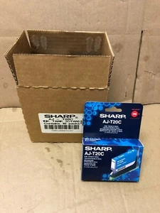 New (10 Pack) Genuine Sharp AJ-T20C Cyan Ink Cartridge - Retail Box - Picture 1 of 1