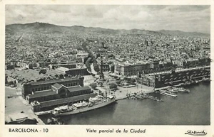 Postcard Spain Barcelona Partial view of the City RPPC - Picture 1 of 2