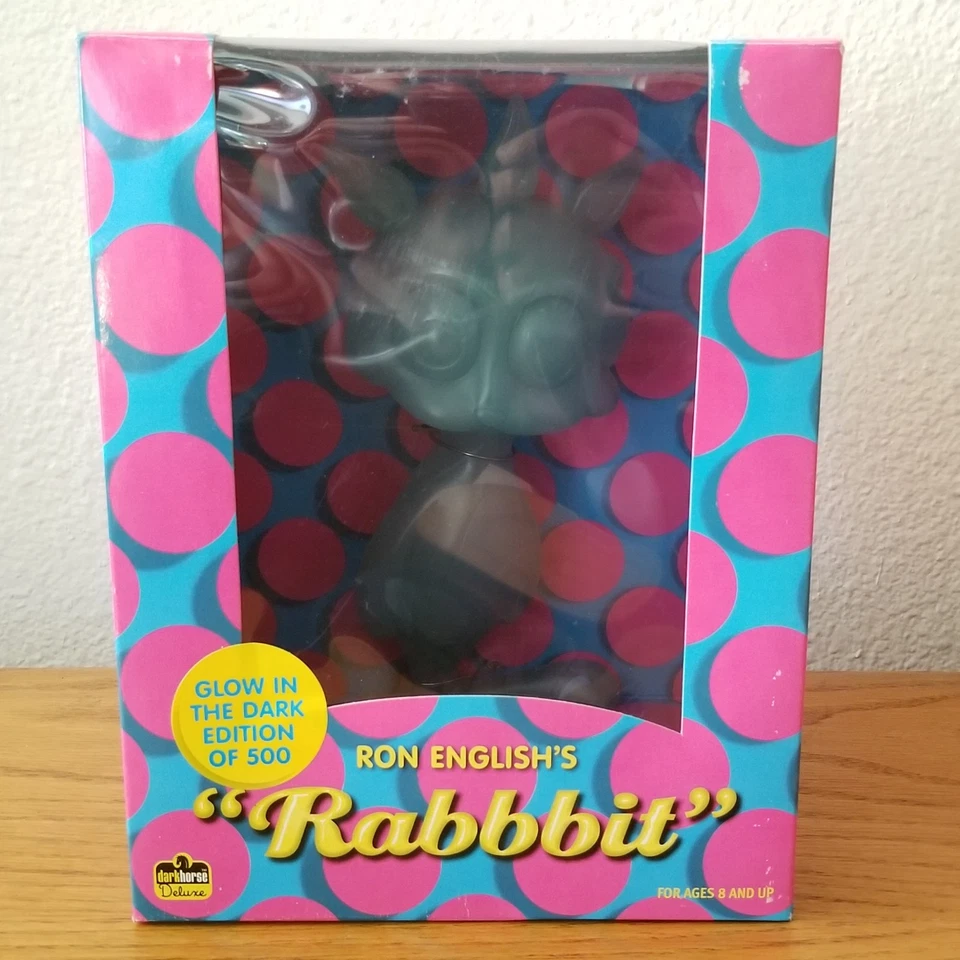 2005 Popaganda Ron English RABBBIT Vinyl Figure Glow In Dark Horse LE 500 RARE - Image 1 of 4