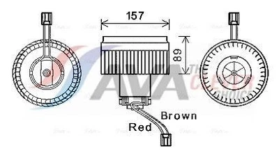 AVA COOLING SYSTEMS Motor Ventilador Motor VO8177 Delantero para VOLVO V70 II (285) - Imagen 1 de 4