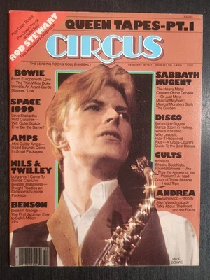 CIRCUS MAGAZINE FEB 1977 - BLACK SABBATH, CULTS, BOWIE, ROD STEWART POSTER  VF - Image 1 of 4