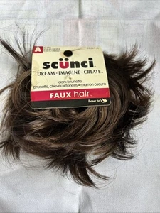 Vtg Scunci Faux Hair Dark Brunette Goes Around A Bun Or Tail See Description - Picture 1 of 5