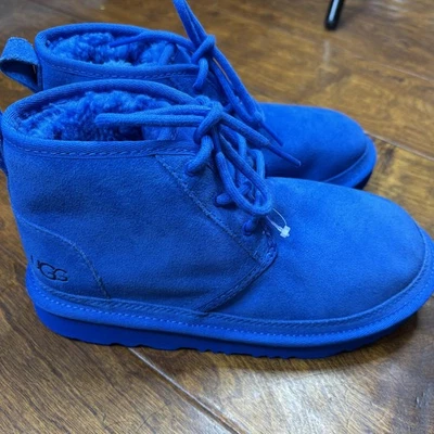 Botas Chukka UGG Neumel Juveniles Talla 3 Azul Gamuza Lana Forradas Treadlite 1017320K Foto 1 de 4