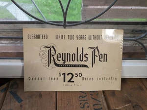 Vintage Reynolds Pen International Paper Advertising Piece. Fountain Pen. - Picture 1 of 3