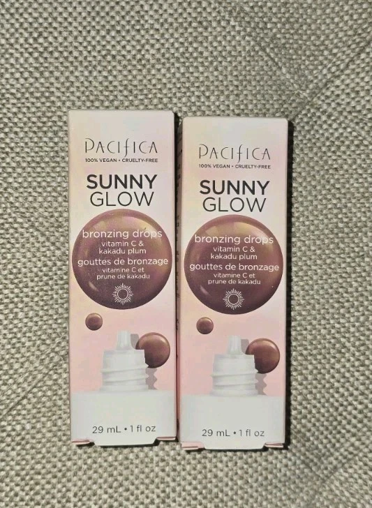 Paquete de 2 gotas bronceadoras líquidas Pacifica Sunny Glow - maquillaje facial bronceador  Foto 1 de 2