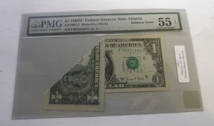 1969 D - $1 Federal Reserve Note - Exterior Foldover Error - Picture 1 of 2