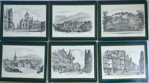 Set of 6 Judges Edinburgh Landmarks Place Mats - Picture 1 of 7