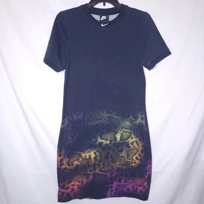 Nike теннисное платье большой черный рептилия печати - Изображение 1 из 4
